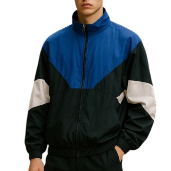 Vintage Other - VINTAGE 90s NWT Mens Baggy Performance  Windbreaker Bomber Jacket Blokecore L